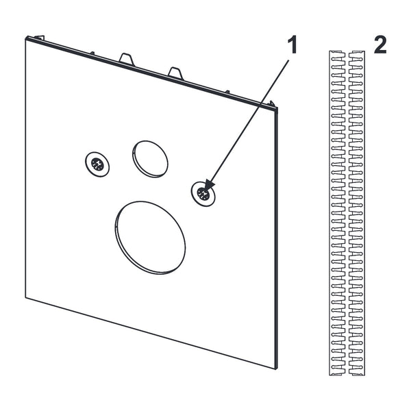 TECE TECElux bevestigingsglasplaat voor standaard-WC, Glas glanzend wit