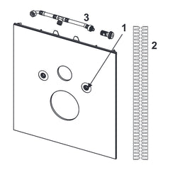 TECE TECElux bevestigingsglasplaat voor douche-WC (AquaClean Mera etc.), Glas glanzend wit