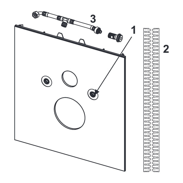 TECE TECElux bevestigingsglasplaat voor douche-WC (AquaClean Mera etc.), Glas glanzend wit