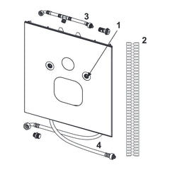 TECE TECElux bevestigingsglasplaat voor douche-WC (Duravit etc.), Glas glanzend wit