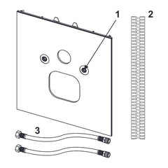 TECE TECElux bevestigingsglasplaat voor TECE-douche-WC's, Glas glanzend zwart