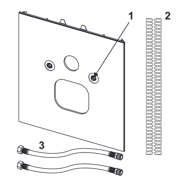 TECE TECElux bevestigingsglasplaat voor TECE-douche-WC's, Glas glanzend wit