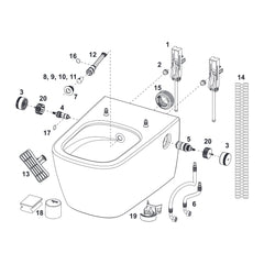 TECE TECEneo douche-WC, warm en koud water, wit