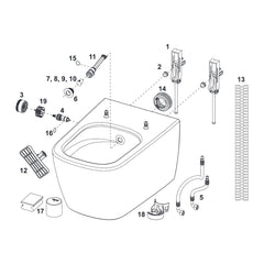 TECE TECEneo douche-WC, koud water, wit