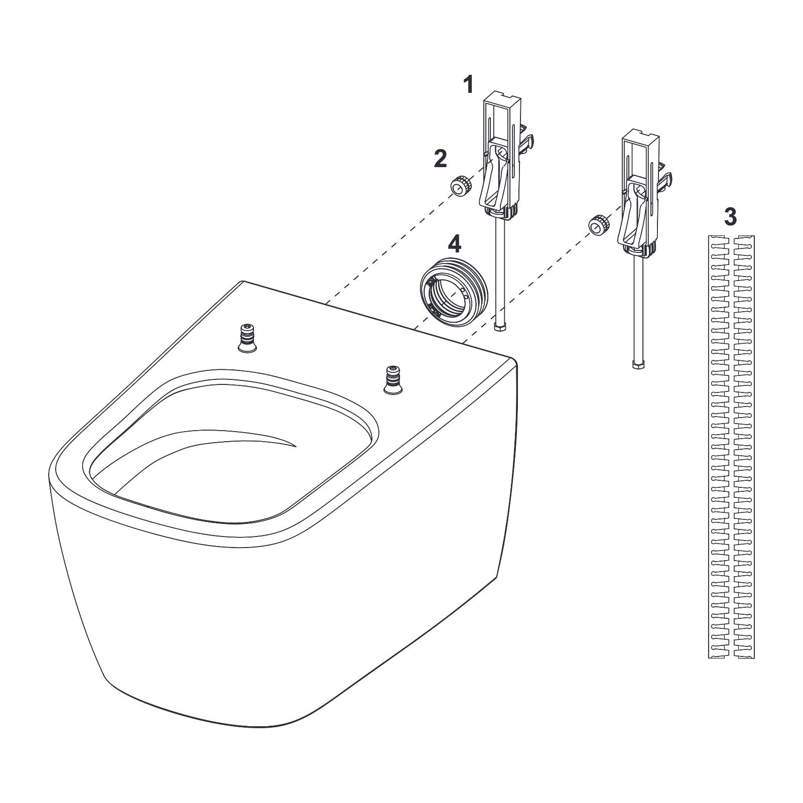 TECE TECEneo WC-keramiek zonder douchefunctie, wit