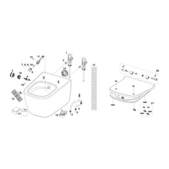 TECE TECEneo set, koud water en TECEneo/one (douche) WC-zitting met deksel 