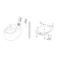 TECE TECEneo set, zonder douchefunctie en TECEneo/one (douche) WC-zitting met deksel 