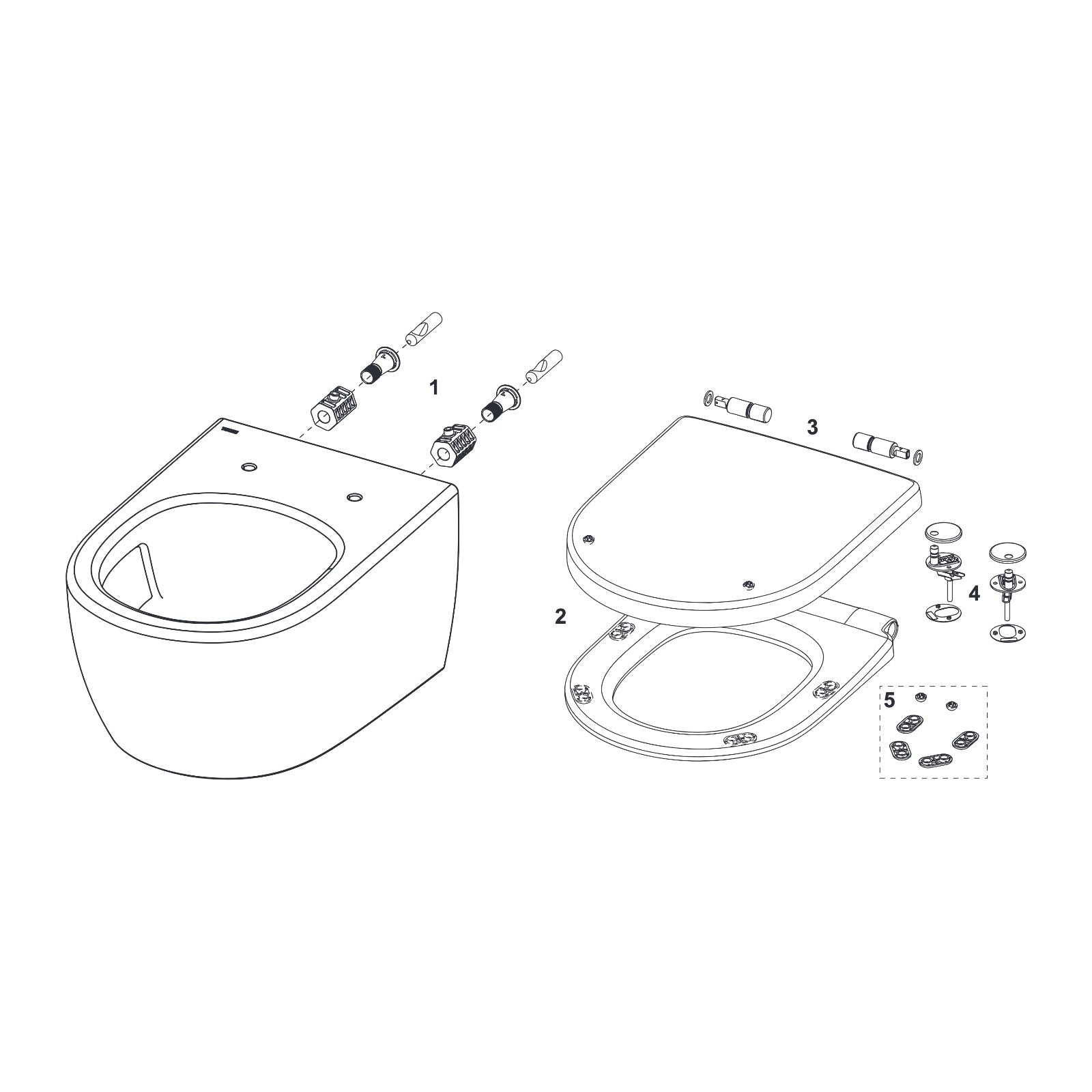 TECE TECEloft set, toilet keramiek met cycloonspoeling, inclusief zitting/deksel