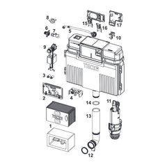 TECE Separate Reservoir section for 1120 mm, front control complete