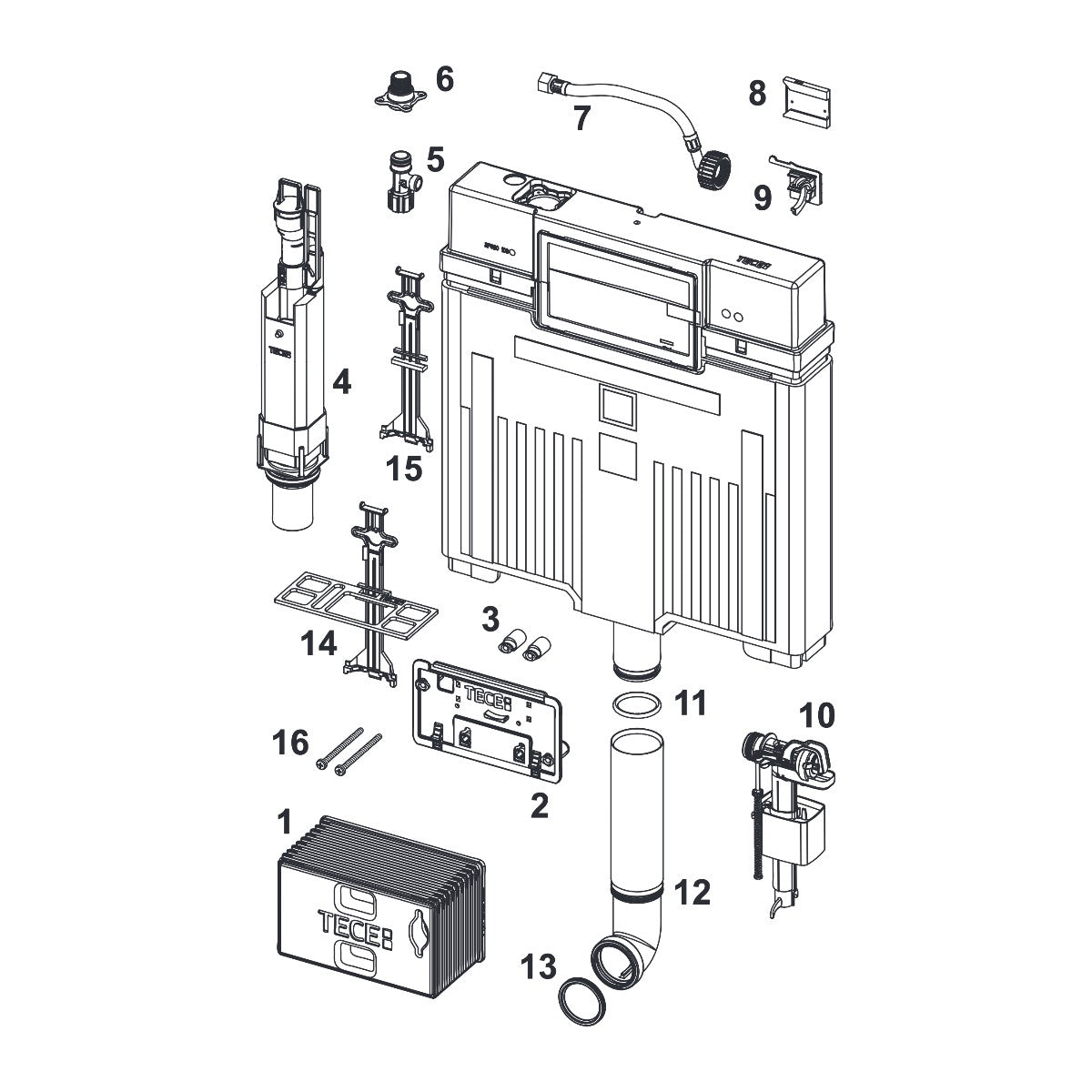 TECE spare part for sink cabinet Octa II