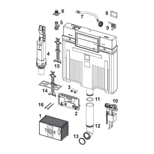 TECE spare part for sink cabinet Octa II