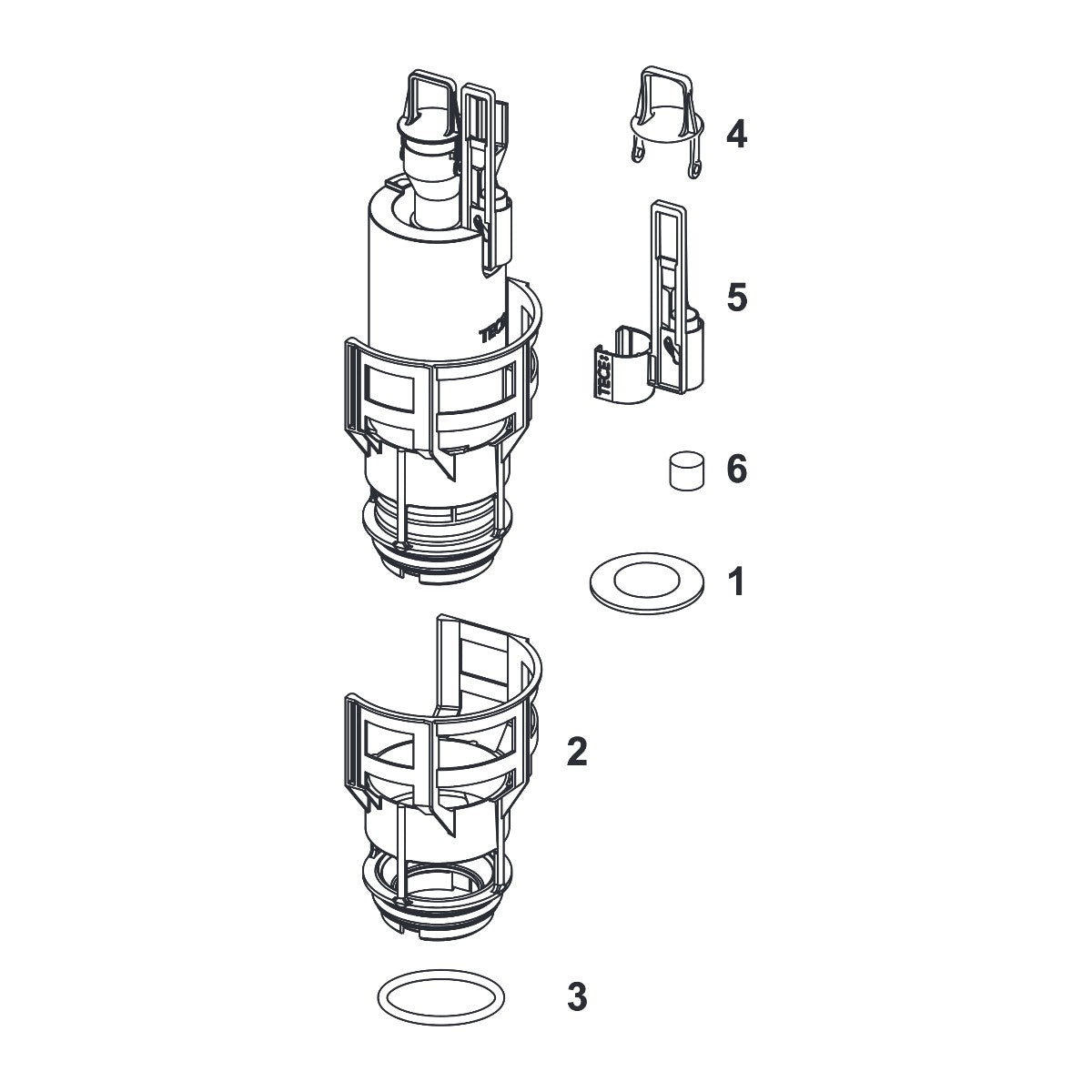 TECE flushing bell A 6 for Uni 750 flushing cabinet