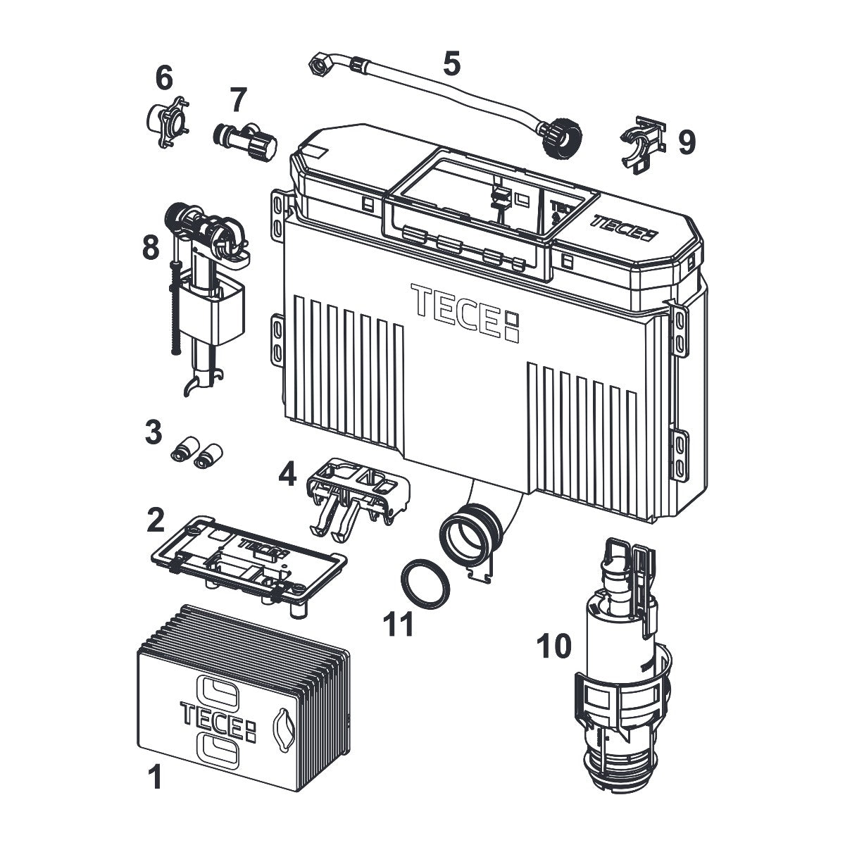 TECE spare part Uni 750 sink cabinet