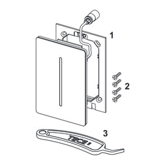 TECE TECEfilo-Solid sensorafdekking, Geborsteld rvs