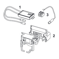 TECE planus radio remote control for folding support brackets 230/12 V adapter