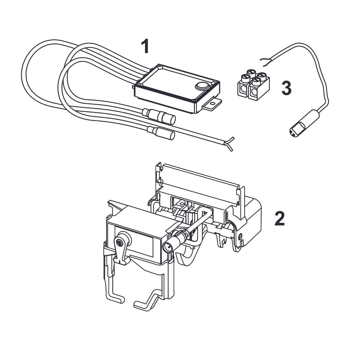 TECE TECEplanus spoeling op afstand met een kabel verbonden elektronische drukknop 12 V adapter