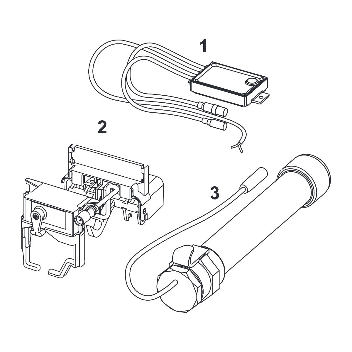 TECE TECEplanus spoeling op afstand via een met een kabel verbonden elektronische drukknop, 6 V batterij