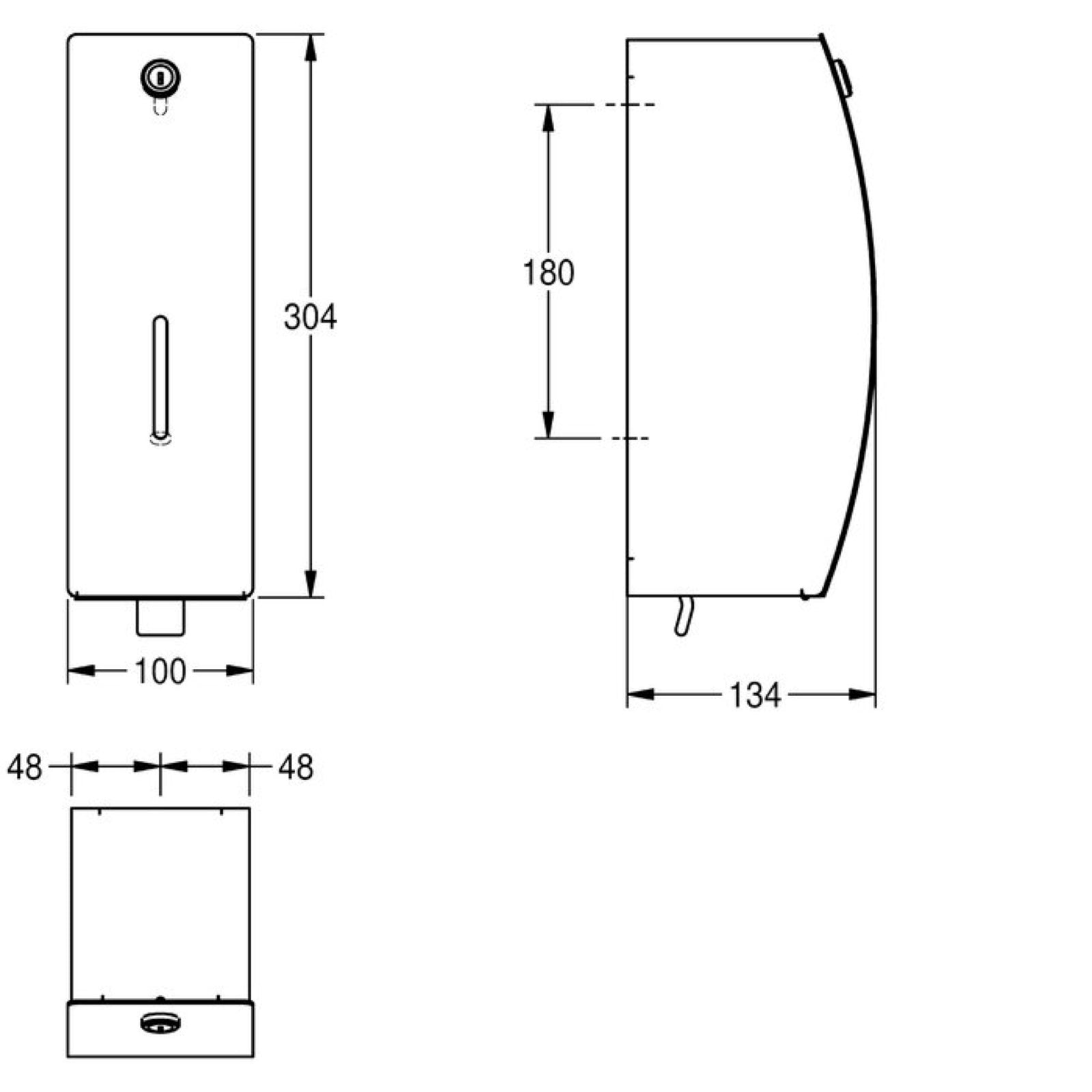 KWC / Delabie Stratos  zeepdispenser voor wandmontage Rvs