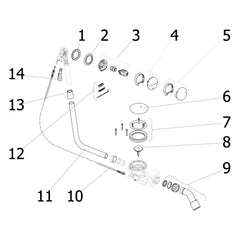 Onderdelentekening Viega Rotaplex Trio badafvoer 6141.62 onderdelen (vanaf 2015)