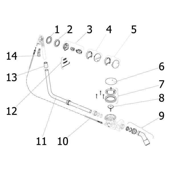 Onderdelentekening Viega Rotaplex Trio badafvoer 6141.72 onderdelen (vanaf 2015)