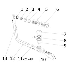 Onderdelentekening Viega Rotaplex badafvoer 6142.32 onderdelen (2014-2015)