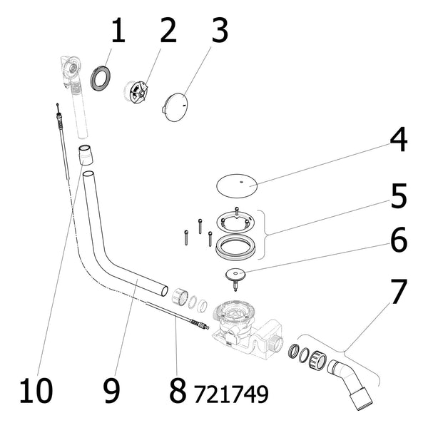 Onderdelentekening Viega Rotaplex badafvoer 6142.32 onderdelen (vanaf 2015)