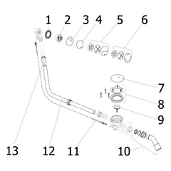 Onderdelentekening Viega Rotaplex badafvoer 6142.33 onderdelen (2005-2014)