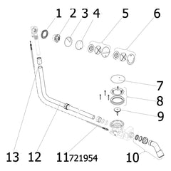 Onderdelentekening Viega Rotaplex badafvoer 6142.33 onderdelen (2014-2015)