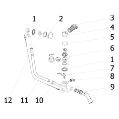 Onderdelentekening Viega Multiplex Trio F badafvoer 6145.5 onderdelen (2011-2014)