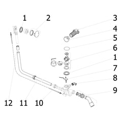 Onderdelentekening Viega Multiplex Trio F badafvoer 6145.6 onderdelen (2011-2014)