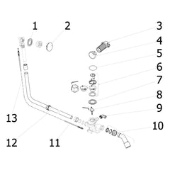 Onderdelentekening Viega Multiplex Trio F badafvoer 6145.6 onderdelen (vanaf 2014)