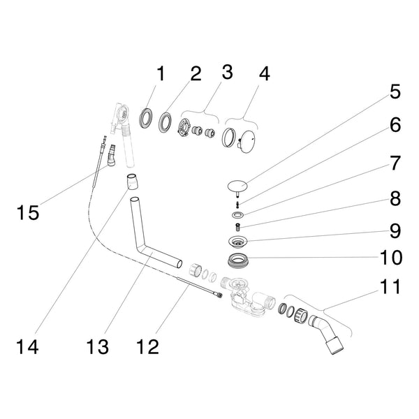 Onderdelentekening Viega Multiplex Trio badafvoer 6149.10 Visign MT5 onderdelen (2011-2015)