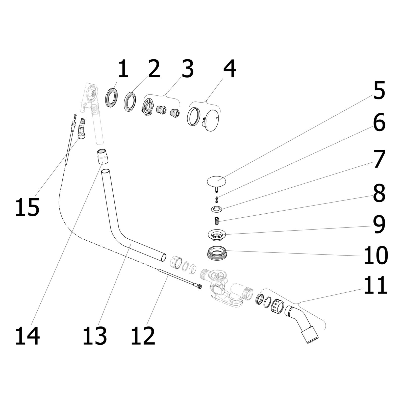 Onderdelentekening Viega Multiplex Trio badafvoer 6149.11 Visign MT5 onderdelen (2011-2015)
