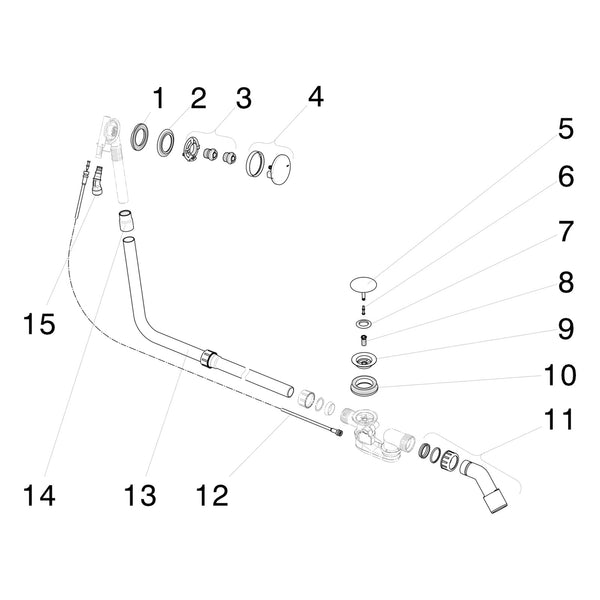 Onderdelentekening Viega Multiplex Trio badafvoer 6149.12 Visign MT5 onderdelen (2011-2015)