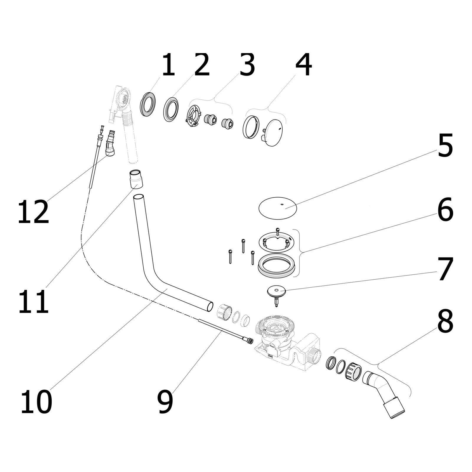 Onderdelentekening Viega Rotaplex Trio badafvoer 6149.21 Visign RT5 onderdelen (2011-2015)