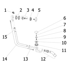 Onderdelentekening Viega Multiplex Trio badafvoer 6161.16 Visign MT4 onderdelen (2007-2015)