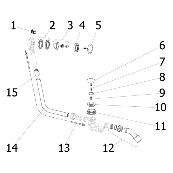 Onderdelentekening Viega Multiplex Trio badafvoer 6161.16 Visign MT4 onderdelen (2007-2015)