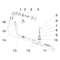 Onderdelentekening Viega Multiplex Trio badafvoer 6161.71 Visign MT3 onderdelen (vanaf 2015)