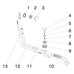 Onderdelentekening Viega Multiplex badafvoer 6162.1 onderdelen (vanaf 2015)
