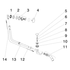Onderdelentekening Viega Multiplex badafvoer 6171.12 Visign M9 onderdelen (vanaf 2015)