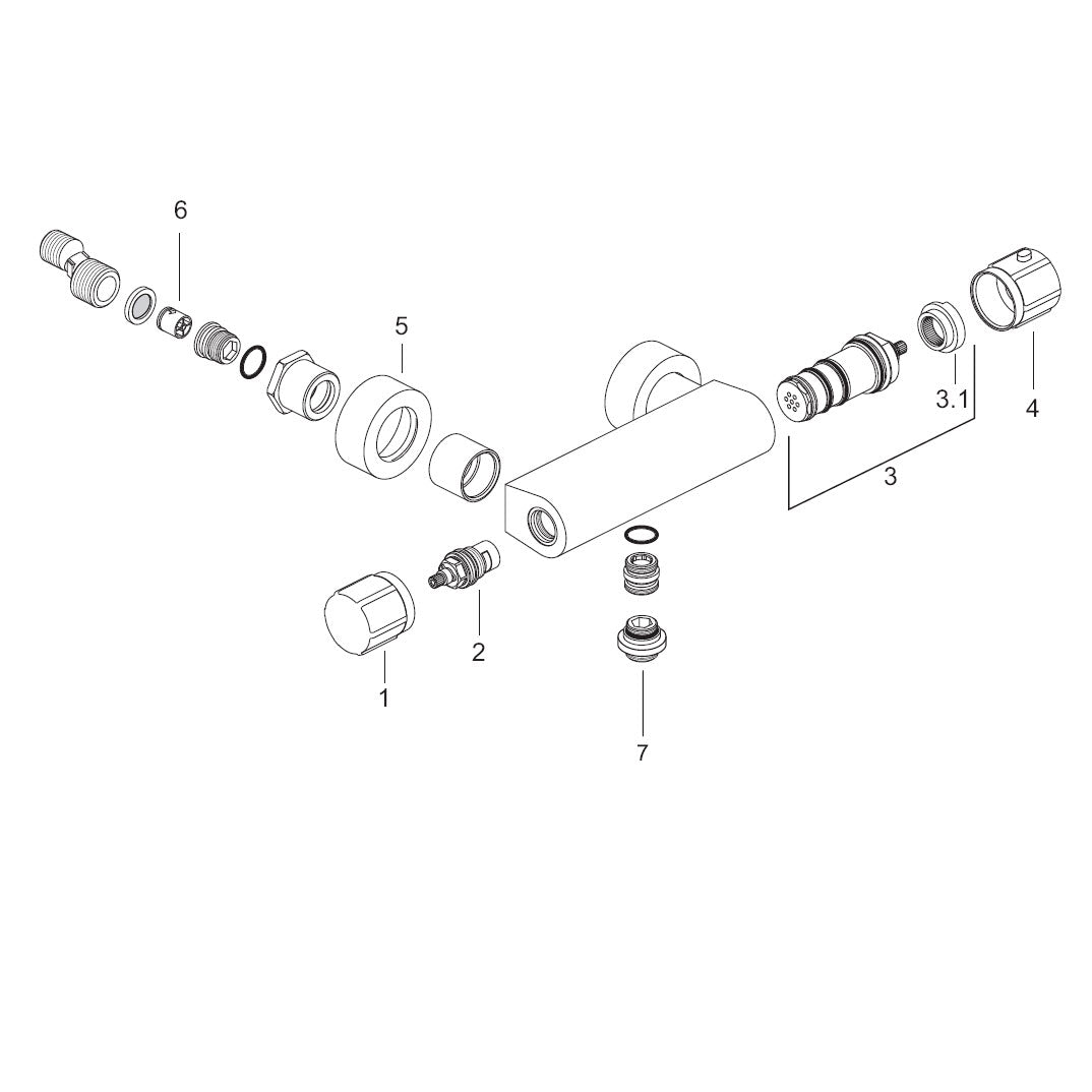 Ideal Standard Nederland Melange - Douchethermostaat (opbouwdeel Ideal Standard Nederland Melange - Douchethermostaat (opbouwdeel