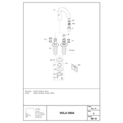 Vola 090A uitloop onderdelentekening