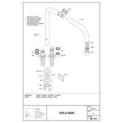 Vola 090D uitloop onderdelentekening