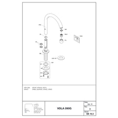 Vola 090G uitloop onderdelentekening
