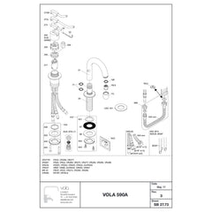 Vola 590A onderdelentekening