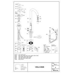 Vola 590B onderdelentekening