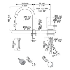 Vola 590G maattekening