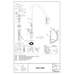 Vola 590H onderdelentekening