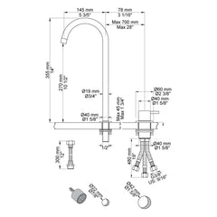 Vola 590V maattekening