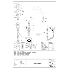 Vola 590V onderdelentekening